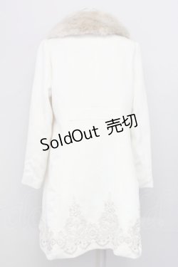 画像2: axes femme / オーナメント刺繍入りコート  白 T-25-03-15-031-AX-CO-SA-ZT