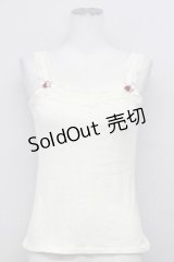 axes femme / ホルター付きガーデンキャミ  アイボリー T-25-03-15-004-AX-TO-SA-ZT