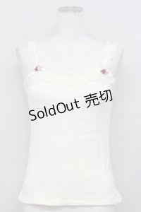 axes femme / ホルター付きガーデンキャミ  アイボリー T-25-03-15-004-AX-TO-SA-ZT