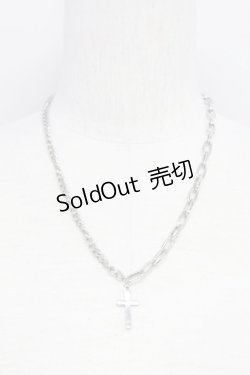 画像1: LOLITAその他(お買取対象外) / ドッキングチェーンクロスネックレス  黒 T-25-03-15-040-LO-AC-SA-ZT422
