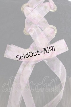 画像3: Princess Melody / レースアップリボンレースベレー  黒Ｘピンク T-25-03-15-046-EL-AC-SA-ZT-K007