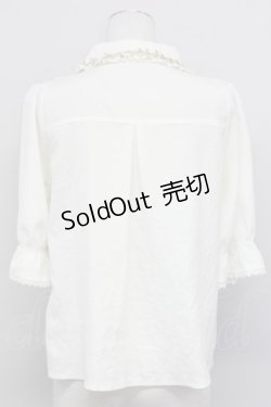 画像2: axes femme / 薔薇モチーフ付きブラウス  アイボリー T-25-03-15-002-AX-BL-SA-ZT