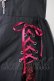 画像6: MR corset / サイド編み上げチュールジャンパースカート  黒Ｘボルドー T-25-03-17-013-PU-OP-SA-ZI