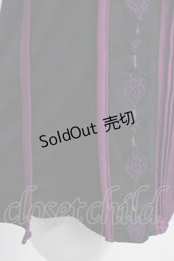 画像6: Ozz oneste / サイドチャイナノースリーブトップス  黒Ｘ紫 T-25-03-17-002-OO-TO-SA-ZI