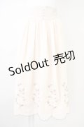 an another angelus / ローズ刺繍シフォンスカート  ピンク T-25-03-17-021-CA-SK-SA-ZI