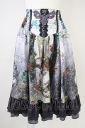 Ozz oneste / Valkyrie 神殿モチーフスカート  グレー T-25-03-17-023-OO-SK-SA-ZI