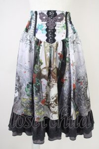 Ozz oneste / Valkyrie 神殿モチーフスカート  グレー T-25-03-17-023-OO-SK-SA-ZI