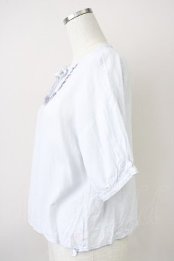 画像3: Fi.n.t / ヨークフルーツ刺繍ブラウス  サックス T-25-03-17-006-CA-BL-SA-ZI