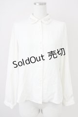 Fi.n.t / パステルローズ刺繍衿ブラウス  アイボリーＸピンク T-25-03-17-007-CA-BL-SA-ZI