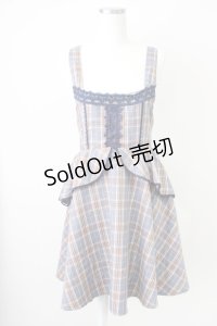 axes femme POETIQUE / チェックジャンドレ  グレーＸオレンジチェック T-25-03-17-012-AX-OP-SA-ZI