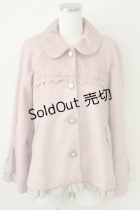 axes femme / レース襟コート  ピンク T-25-03-19-027-AX-CO-HD-ZT