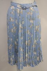 画像1: 【SALE】an another angelus / フラワープリーツスカート  サックス T-25-03-19-031-CA-SK-HD-ZT375 (1)