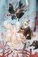 画像8: ALICE and the PIRATES / クリスの百鬼夜行〜宵に咲き誇る妖の華〜柄ハイウエストスカート  孔雀青 T-25-03-20-018-PA-SK-SA-ZT058