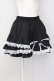 画像1: DARK IN LOVE /  Black lolita white bow contrast mini skirt  黒Ｘ白 T-25-03-20-020-PU-SK-SA-ZT (1)
