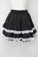 画像2: DARK IN LOVE /  Black lolita white bow contrast mini skirt  黒Ｘ白 T-25-03-20-020-PU-SK-SA-ZT (2)
