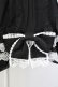 画像4: DARK IN LOVE /  Black lolita white bow contrast mini skirt  黒Ｘ白 T-25-03-20-020-PU-SK-SA-ZT (4)