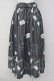 画像2: axes femme / ボン・ヴォヤージュ柄スカート  黒 T-25-03-20-022-AX-SK-SA-ZT058 (2)