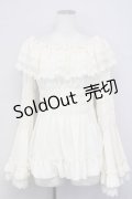 ATELIER PIERROT / Shirring princess sleeve blouse  アイボリー T-25-03-20-005-EL-BL-SA-ZT001