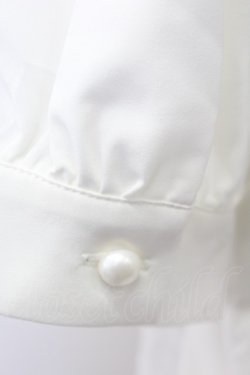 画像3: Ank Rouge / パール付きハイネックブラウス M ホワイト T-25-03-20-001-CA-BL-SA-ZT001