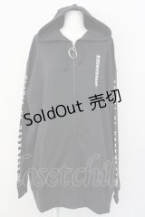 KRY CLOTHING / 「ABYSS」スウェットOリングZIPパーカ XXXL ブラック T-25-03-20-009-EL-TO-SA-ZT001