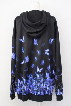 画像2: ankoROCK / バラバラ蝶々パーカー -スーパービッグ-  黒 T-25-03-20-010-PU-TO-SA-ZT001
