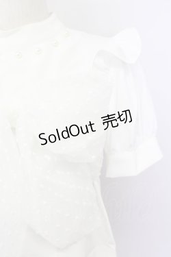 画像7: 【SALE】Ank Rouge / パール付きハイネックブラウス M ホワイト T-25-03-20-001-CA-BL-SA-ZT001