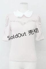 Ank Rouge / ビスチェ風襟付きトップス M ピンク T-25-03-20-002-CA-TO-SA-ZT001