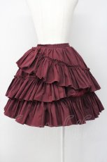 画像2: Vallee lys / "Sweet alyssum series"イレギュラースカート  ボルドー T-25-03-20-017-GO-SK-SA-ZT058 (2)