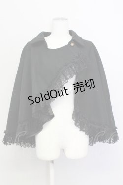 画像1: MR corset / レース切替ケープ  黒 T-25-03-21-012-PU-JA-SA-ZI