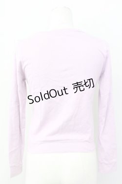 画像2: MILK / パールボタンロゴ刺繍カットカーディガン  ラベンダー T-25-03-21-003-ML-TO-SA-ZI