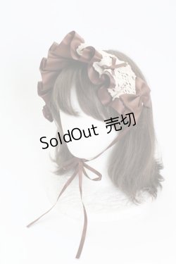 画像1: LOLITAその他(お買取対象外) / レースリボンフリルヘッドドレス  ブラウン T-25-03-21-023-LO-AC-SA-ZT