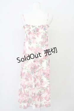 画像2: L'EST ROSE / バラ柄キャミソールワンピース 2 ピンクＸ白 T-25-03-26-021-LO-OP-SA-ZI