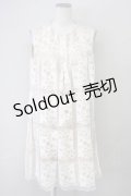 ANNA SUI / フラワーレースリボンノースリーブワンピース 2 ベージュ T-25-03-26-022-PU-OP-SA-ZI