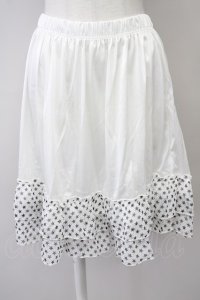 MARBLE / スターシフォンスカート  白Ｘ黒 T-25-03-26-023-GO-SK-SA-ZI