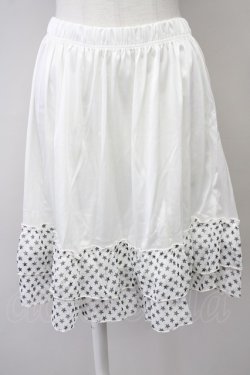 画像1: MARBLE / スターシフォンスカート  白Ｘ黒 T-25-03-26-023-GO-SK-SA-ZI