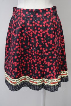 画像2: Franche Lippee / チェリー柄スカート  黒Ｘ赤 T-25-03-26-026-LO-SK-SA-ZI