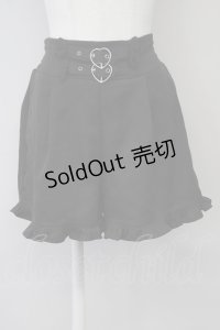 MA*RS / Wハート＆フリルショートパンツ  黒 T-25-03-26-030-EL-PA-SA-ZT