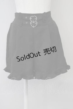 画像1: MA*RS / Wハート＆フリルショートパンツ  黒 T-25-03-26-030-EL-PA-SA-ZT
