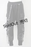 REFLEM / ハーネスロゴベルトカーゴパンツ  黒Ｘ白 T-25-03-26-033-PU-PA-SA-ZI