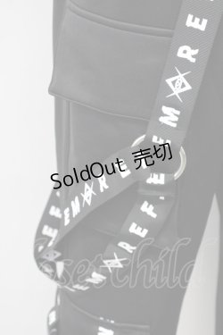 画像3: REFLEM / ハーネスロゴベルトカーゴパンツ  黒Ｘ白 T-25-03-26-033-PU-PA-SA-ZI