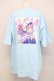 画像1: NieR Clothing / ねこみみGIRL半袖カットソー  サックスＸピンク T-25-03-26-004-PU-TO-SA-ZI (1)