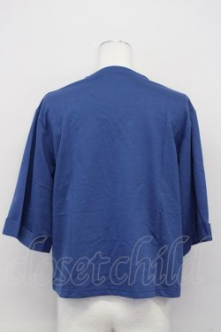 画像2: NieR Clothing / 編み下げNieRちゃん半袖カットソー  青Ｘ黒 T-25-03-26-006-PU-TO-SA-ZI
