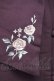 画像4: axes femme / 刺繍入りリボンロングブラウス M ワイン T-25-03-26-007-AX-BL-SA-ZT (4)