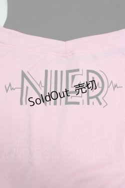 画像4: NieR Clothing / フード付きオフショルカットソー  ピンクＸ黒 T-25-03-26-008-PU-TO-SA-ZI