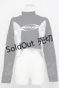 REFLEM / 2WAYサイバー切り替えクロップロンT  黒Ｘ白 T-25-03-26-010-PU-TO-SA-ZT