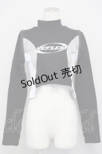 REFLEM / 2WAYサイバー切り替えクロップロンT  黒Ｘ白 T-25-03-26-010-PU-TO-SA-ZT