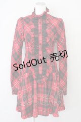 SEXY DYNAMITE LONDON (CHOICE) / チェックハイネックワンピース  赤Ｘ黒チェック T-25-03-26-018-PU-OP-SA-ZI