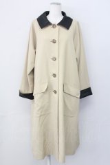 MILK / ローブコート  ベージュＸ黒 T-25-03-27-001-ML-CO-SA-ZI