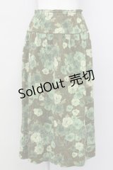 PINK HOUSE / フラワーブーケptカットスカート  グリーン T-25-03-27-017-LO-SK-SA-ZI