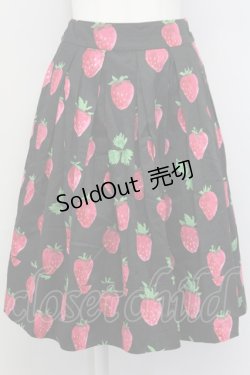 画像1: Jane Marple / Strawberry fieldタックスカート  黒Ｘ赤 T-25-03-27-018-JM-SK-SA-ZI